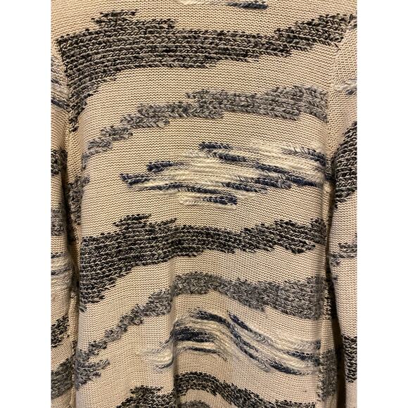 Lucky Brand Open Front Knit Long Cardigan Sweater Medium Heavyweight Cotton Wool - Picture 5 of 8